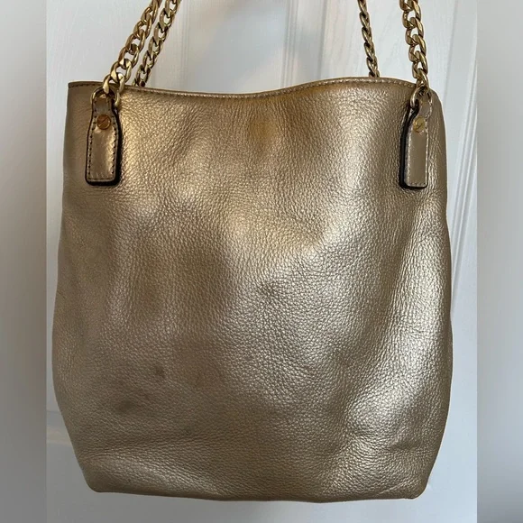 Michael Kors Gold Jet Set Chain messenger crossbody shoulder satchel - Picture 2 of 15